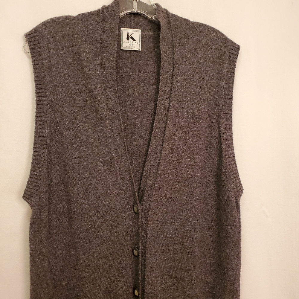 Classico PBK Long Grey Vest/Duster Made in Italy